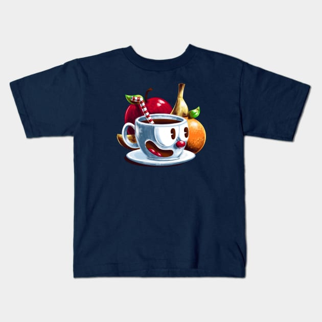 Still Life Cup Kids T-Shirt by stevenlefcourt